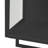 Modern Cabinet For Bathroom With Shelf - Black 24.21" Enclosed Storage, Open & Towel Rack,-2101471979