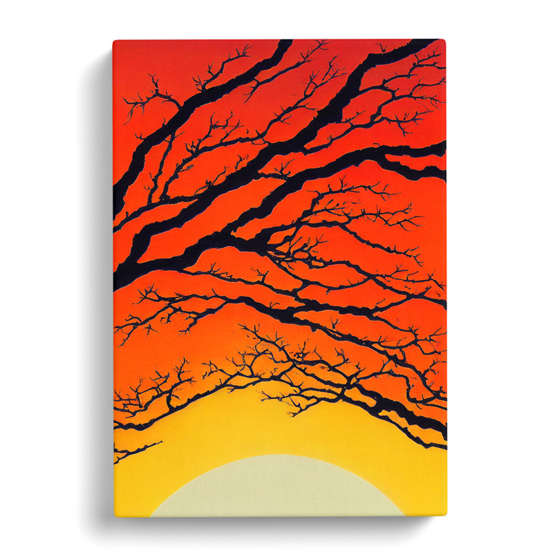 Constancia Japanese Sunset Ornament - Wrapped Canvas, 76cm H x 50cm W x 3cm D