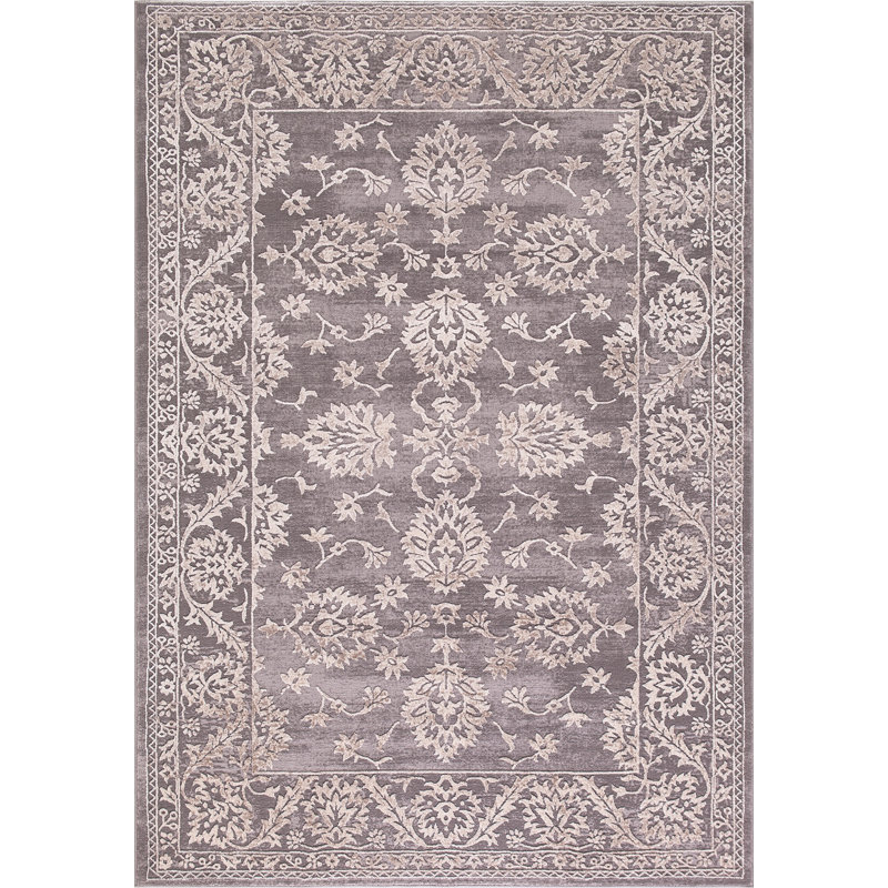 Tapis beige tissé à la machine Cailob, Rectangle 3 pi 3 po x 4 pi 7 po