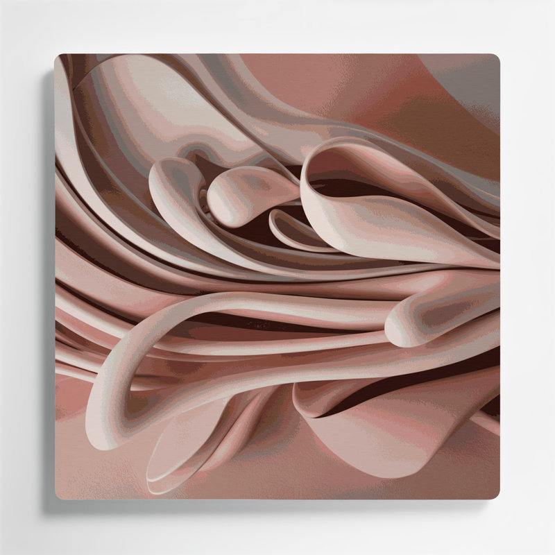 «Biomorphic Abstraction 14», art mural en métal brun, H 32 po x l 32 po