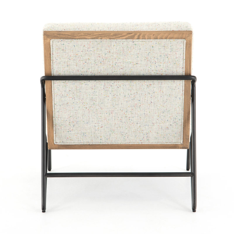 Romy Lounge Chair, Brown, White