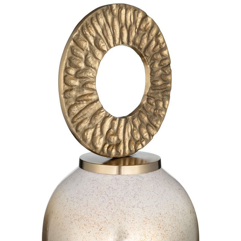 Vase de table en verre fait à la main, H 31 po x l 12 po x P 12 po