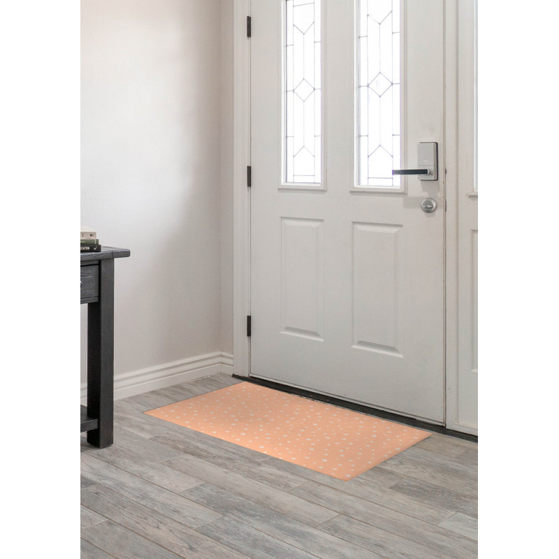 Starry Night Indoor Doormat, 36" W x 60" L, Peach