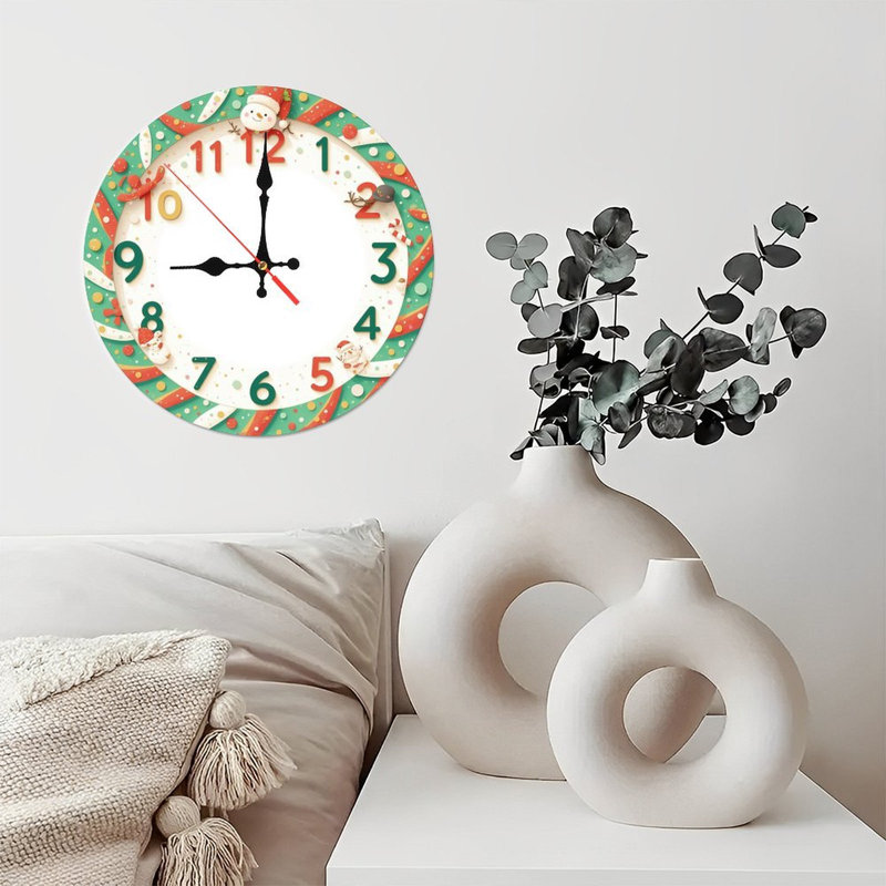 Horloge-visage-avec-éclats de glace