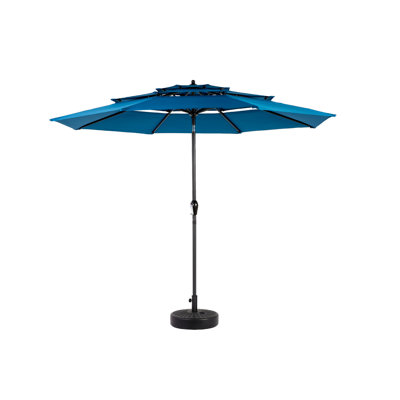 Parasol en aluminium à 3 niveaux à inclinaison automatique à 3 niveaux et parasol pour terrasse de table de marché (base non incluse)