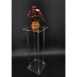 Kammeron Tall Clear Acrylic Riser Transparent Plexiglass Pedestal Table Display Podium Glorifier Riser Stand