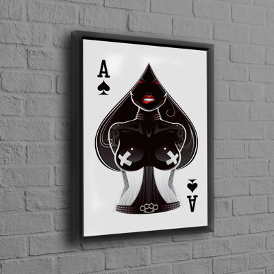 Stylish Ace of Hearts Canvas Wall Art Ideal for Game Room or Living Room with a Unique Modern Design