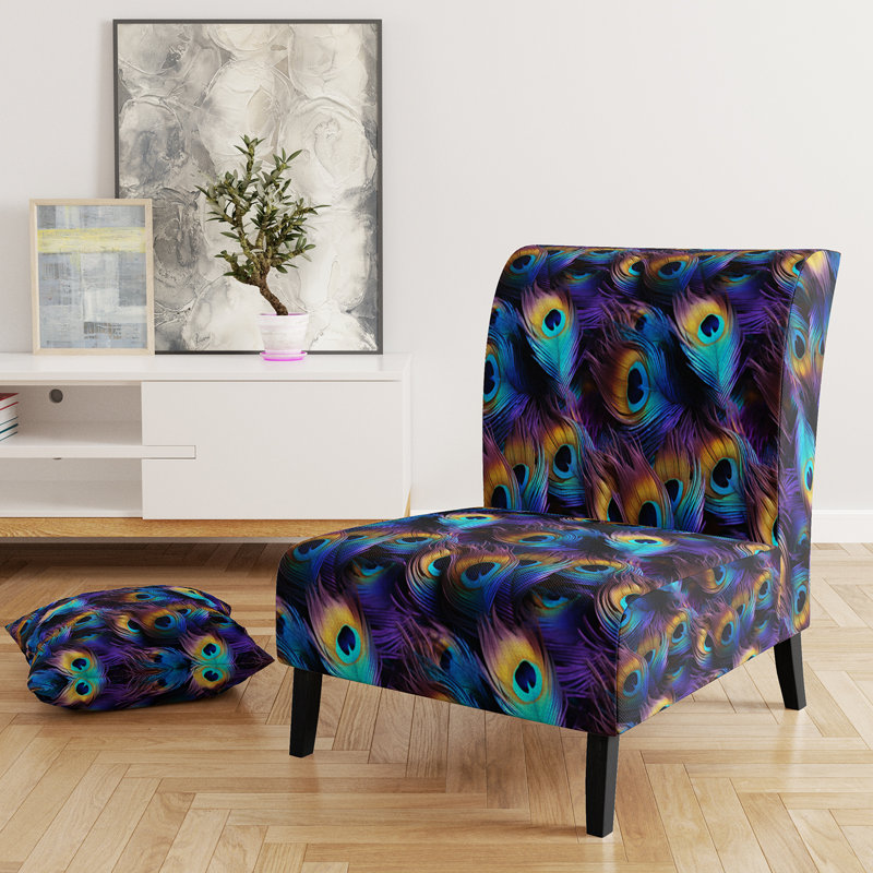 Fauteuil de chambre bleu et bleu prune