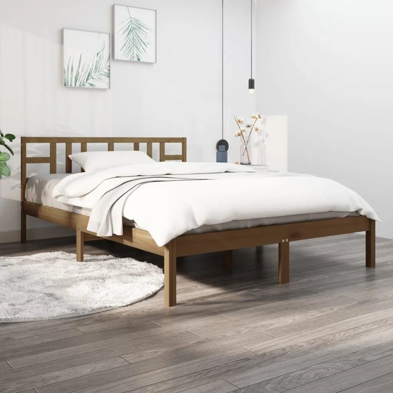 Michiya  Bed, Grey, 200 x 200cm