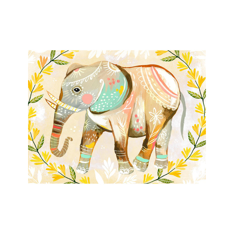 Art sur toile éléphant, H 18 po x L 24 po x l 1,25 po
