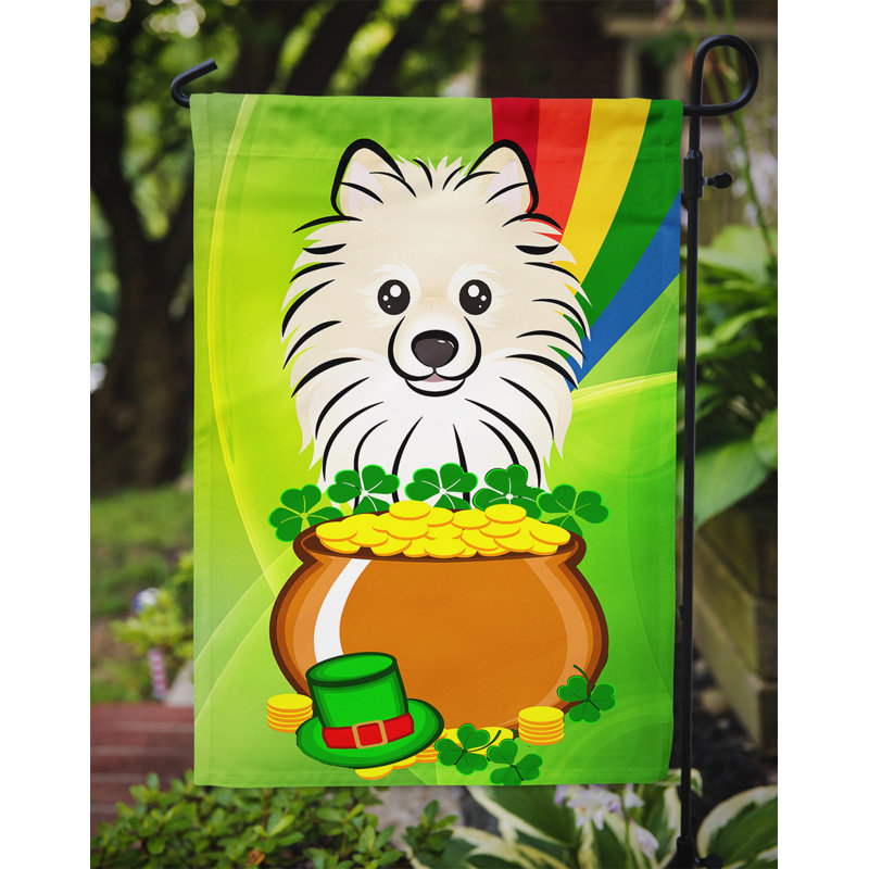 Drapeau de jardin Arella St. Patrick's, Loulou de Poméranie