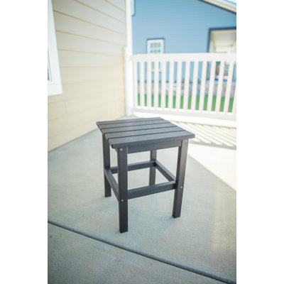 Leighton 15'' Plastic / Acrylic Outdoor Side Table