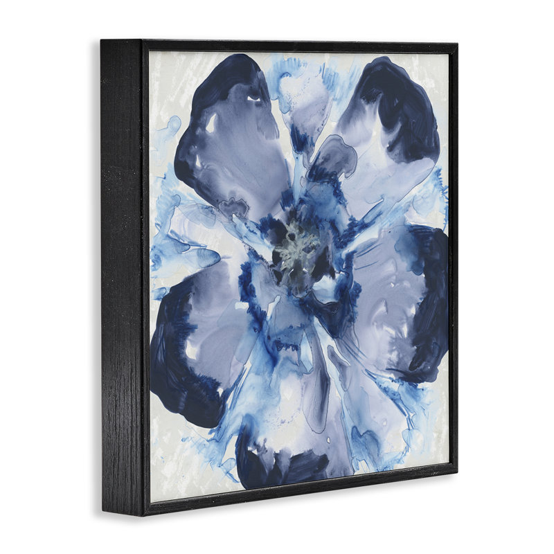 Giclée encadrée en verre bleu, design par June Erica Vess, Giclée encadrée noir minuit, H 24 po x l 24 po