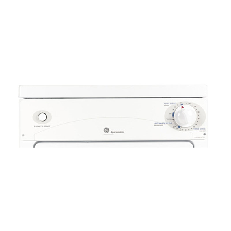White Portable Front Loading Electric Dryer with Drying Rack