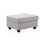 Canapé modulaire en L gris clair de 7 po avec repose-pieds et repose-pieds Leo
