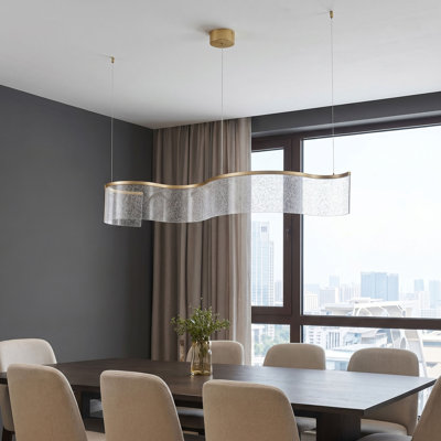 1-White gold acrylic dimmable LED pendant light