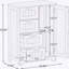 Armoire de rangement autoportante avec tablettes réglables, 4 tiroirs et 1 porte