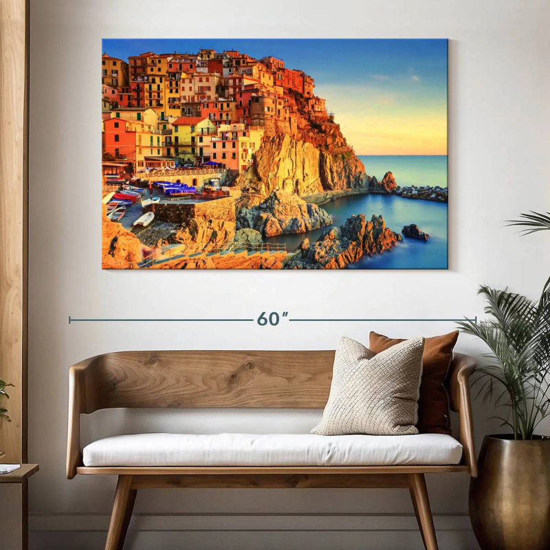 Gillard Manarola Village Cliff, H 34 po x l 51 po
