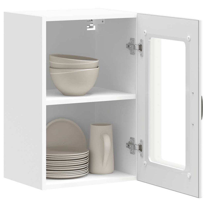 Kitchen Wall Cabinet With Glass Door Lucca, White