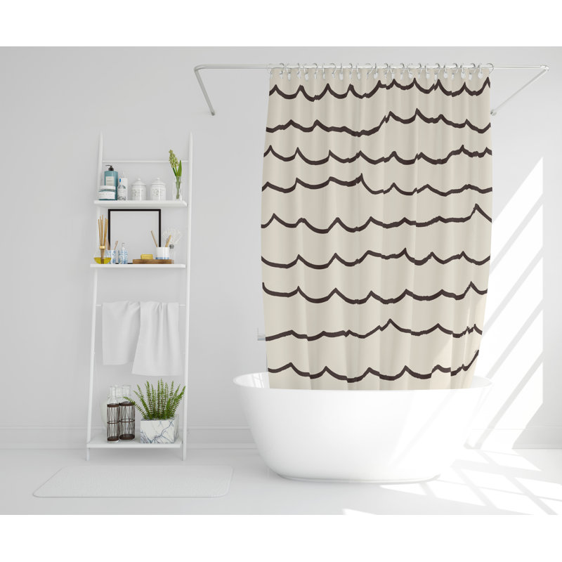 Katlyn 2 Piece Polyester Shower Curtain Set, 168cm H x 168cm W
