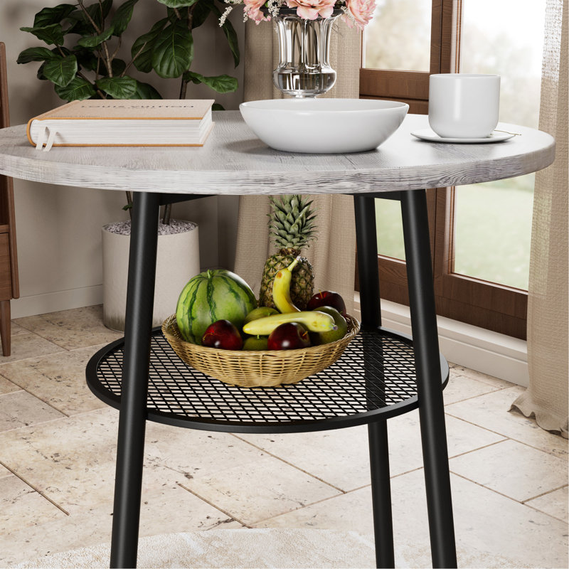 Ensemble de 3 tables de bar rondes avec dossier et cloison, petite table de salle à manger pour 2 personnes, table de petit-déjeuner et 2 tabourets pour la cuisine et la salle à manger