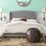 Upholstered Wingback Bed