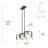 41'' 3-light Oversize Linear chandelier