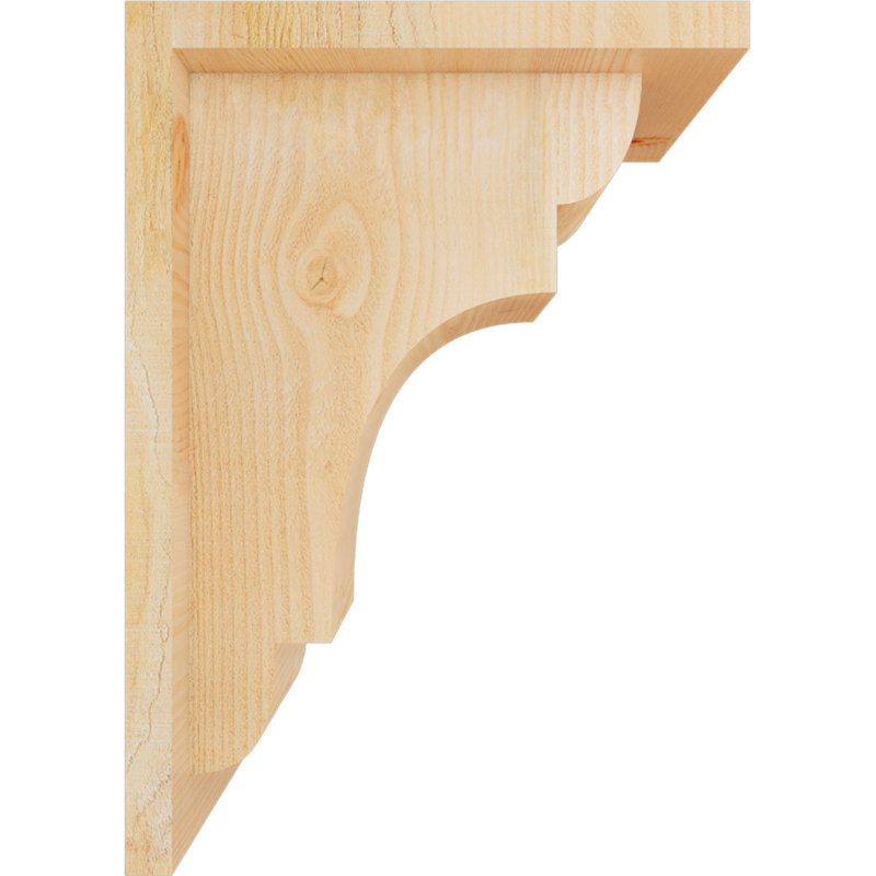New Brighton Corbel avec plaque arrière, H 14 po x l 6 po x P 10 po, Sapin de Douglas, Sciage brut