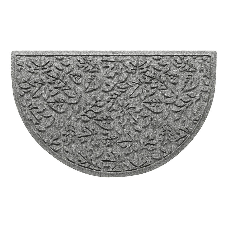 Paillasson WaterHog® Fall Day 24 po x 39 po, Gris moyen, Demi-cercle 2 pi x 3 pi 3 po