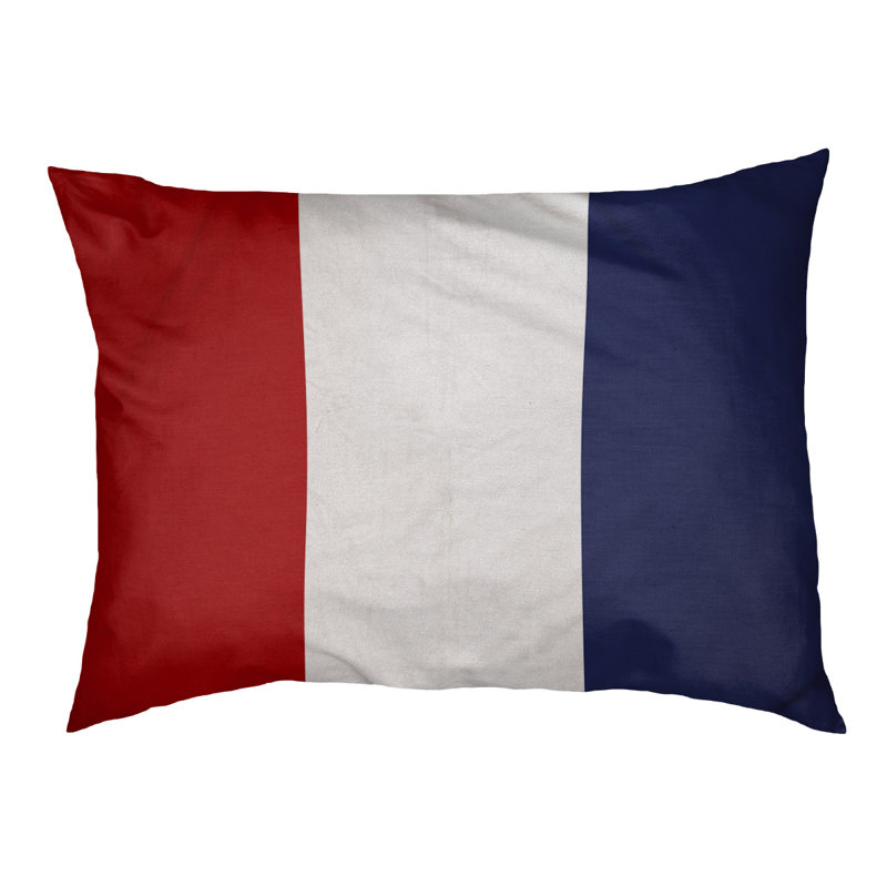 Coussin Louisville, Blanc / rouge / blanc, Petit (l 28 po x P 18 po x H 6 po)