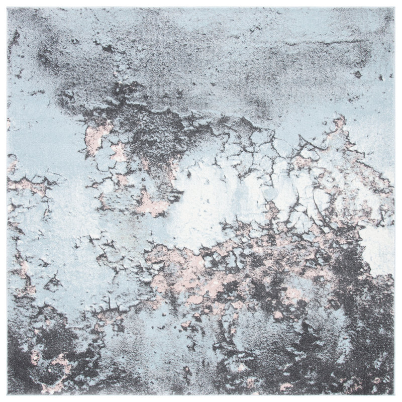 Tadeo Performance Abstract Rug, Square 5'3"