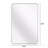 24x32 Inch Silver Metal Framed Rectangular Bathroom Mirror for Wall, Shatterproof and Easy to Install