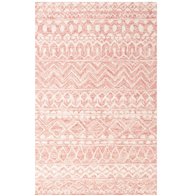 Cuomhouse Hand Tufted Wool And Cotton With Latex Chevron Rug