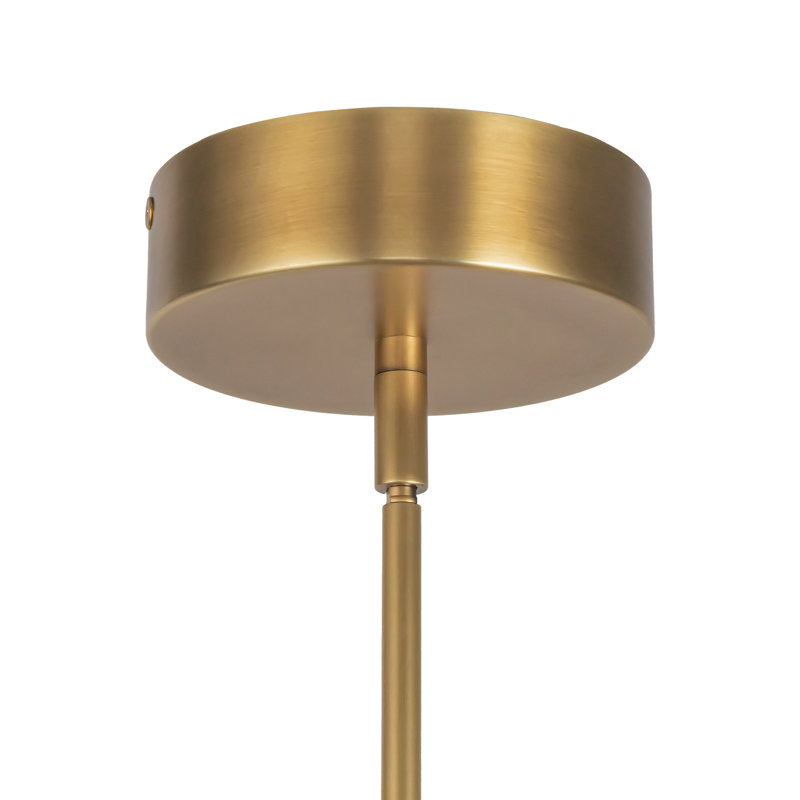 Astrid 6 - Light LED Chandelier, Vintage Brass