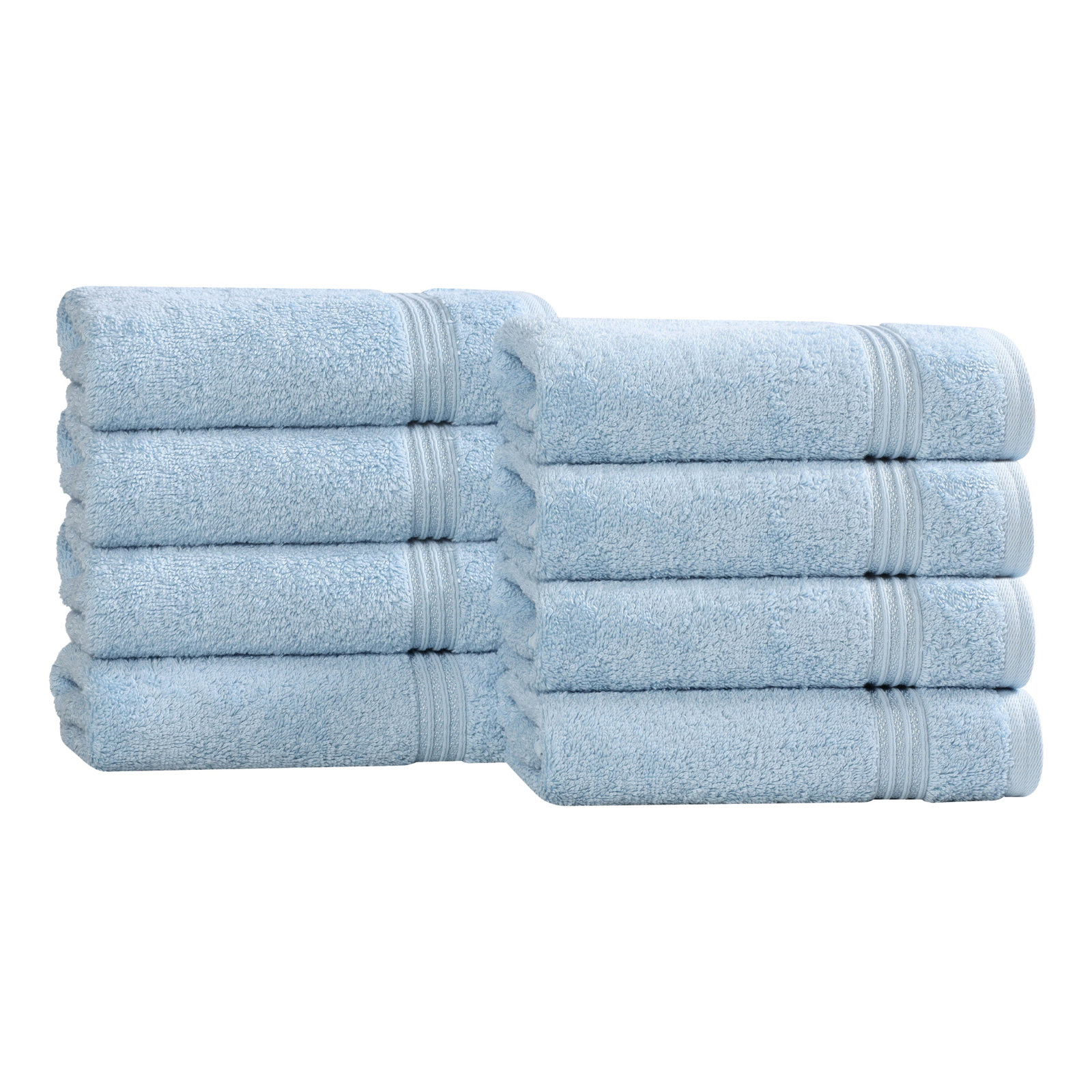Oleg Egyptian Cotton Hand Towel Set, Light Blue