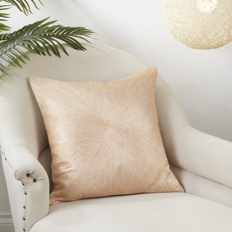 Gold Starburst 20-Inch Down Filled Decorative Pillow