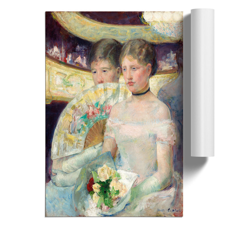 The Loge by Mary Cassatt - No Frame Painting, 30cm H x 21cm W x 0.1cm D