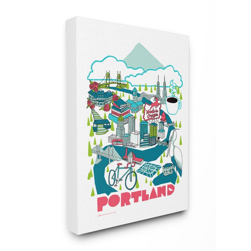 «Portland», reproduction, Giclée encadrée noir minuit, H 14 po x l 11 po