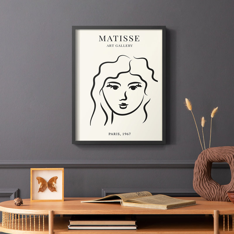 Matisse Lxx, reproduction encadrée - bois massif, Noir, H 10 po x l 8 po