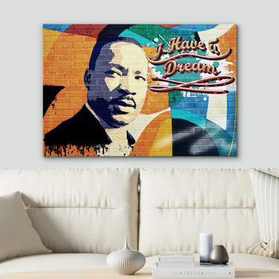 Pop Urban Street " MLK Martin Luther King, Jr I Have A Dream Graffiti & Street Art Pop Art Modern Urban Multicolor "