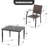 Cimara Outdoor 5-piece Metal Wicker Dining Set With 1.6'' Umbrella Hole, Black
