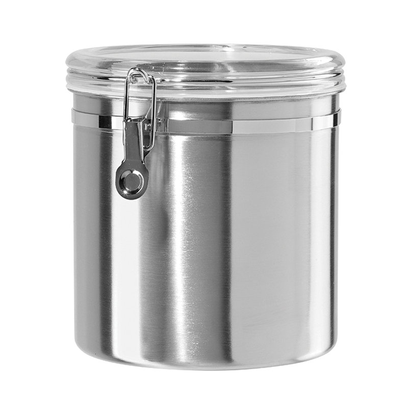 Boîte à pinces en acier inoxydable avec couvercle transparent, Acier inoxydable, H 8 po x l 7,75 po x P 7,75 po