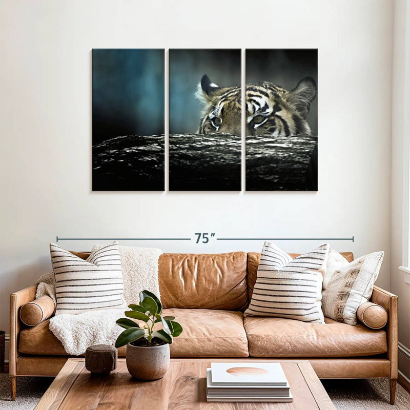 Tiger Hunting, 36" H x 57" W