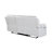 6026 White Reclining Sofa With Led