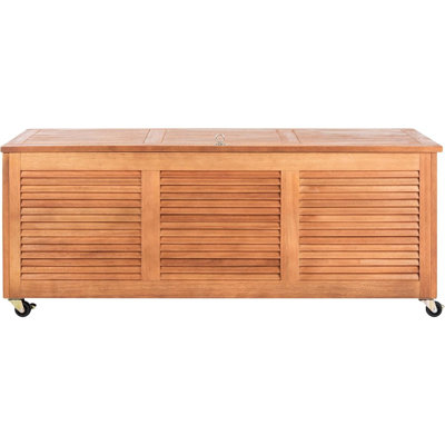 47.2-Inch Outdoor Teak Cushion Deck Box From The Elina Collection
