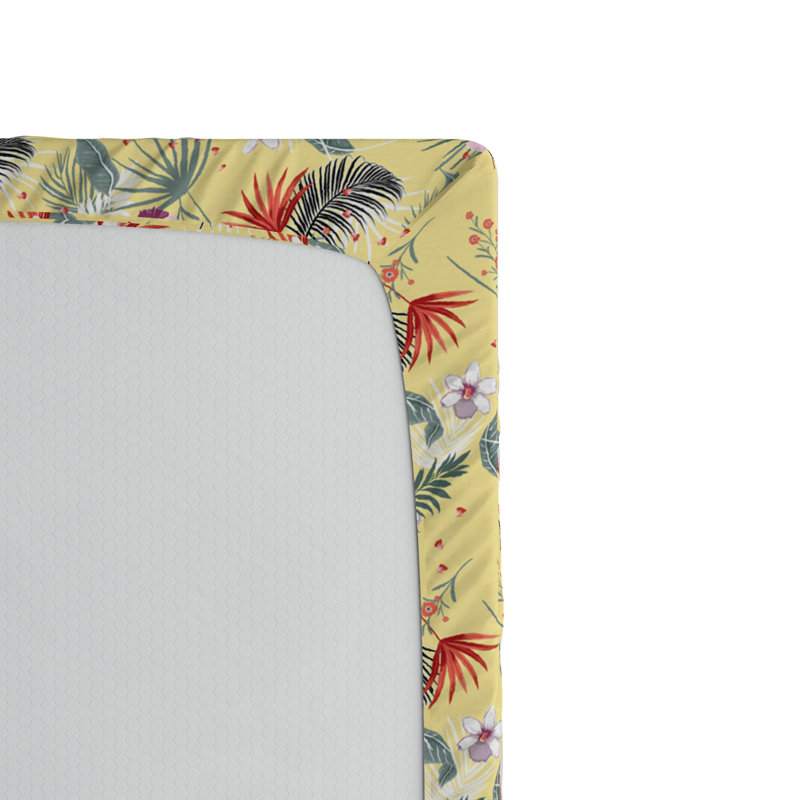 Microfiber Floral Fitted Sheet, Twin XL Fitted Sheet
