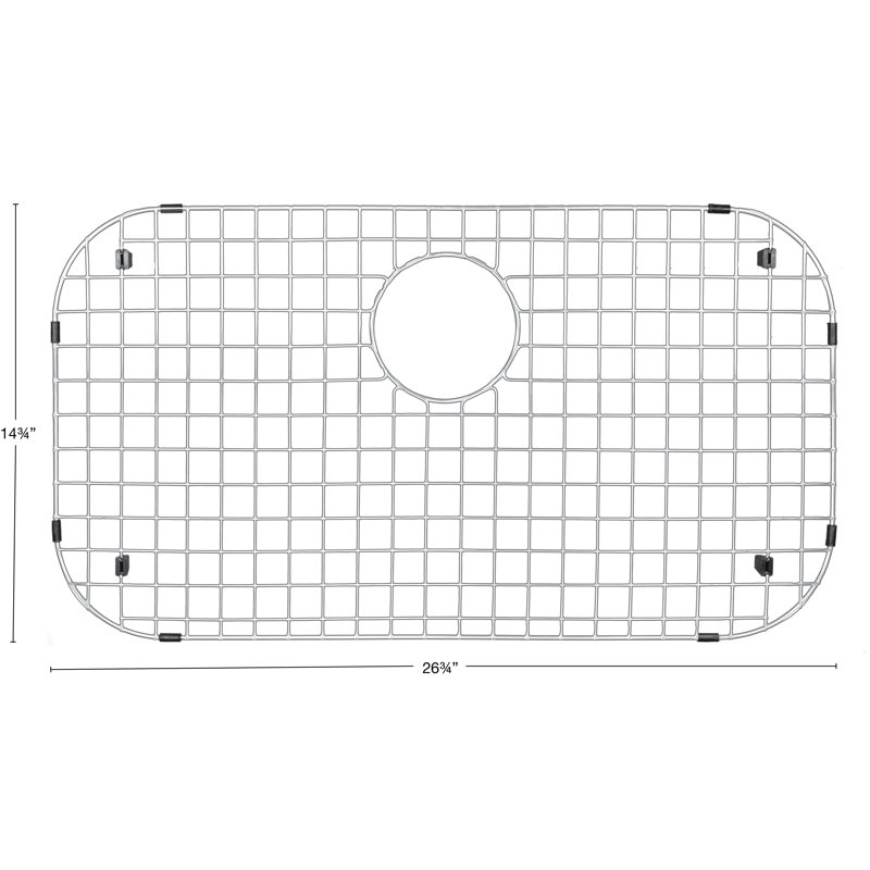 Karran 26-3/4 In. X 14-3/4 In. Stainless Steel Bottom Grid