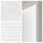 60" W x 32" D x 96" H 3-Piece Tub and Shower Wall Panels Acrylic Shower Surround Kit with White Small Tiles-117295412