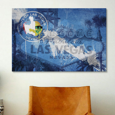 «Flags Las Vegas Welcome Sign», impression sur toile