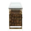 Console en laiton et brun antique